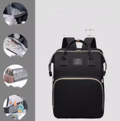 Large Capacity Multifunctional Folding Crib Backpack