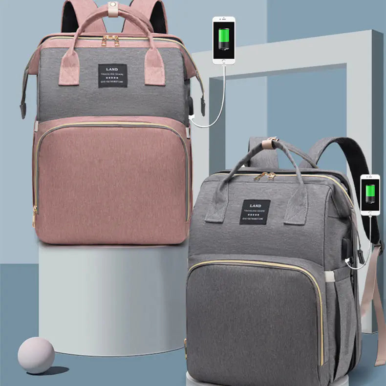 Large Capacity Multifunctional Folding Crib Backpack