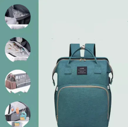 Large Capacity Multifunctional Folding Crib Backpack