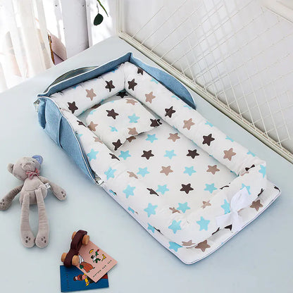 Portable Foldable Baby Bed in Cotton Material