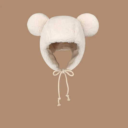 Velvet Lambswool Hat for Warmth